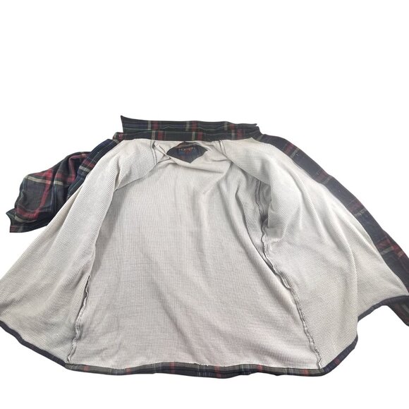 VTG Northern Spirit Mens Large Black Thermal Lined Flannel Button Up Shacket Y2K - Picture 4 of 11